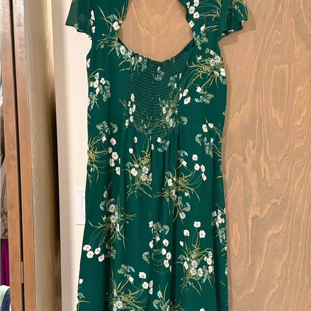 Reformation Green Floral Midi Dress - Picture 4 of 9